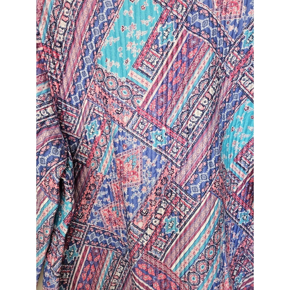 Appleseed's Quilted Patchwork Jacket 3X Floral Co… - image 3